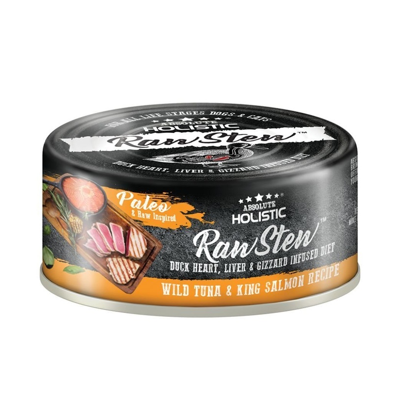 Absolute Holistic Raw Stew Wild Tuna & King Salmon Recipe Wet Pet Food, 80g