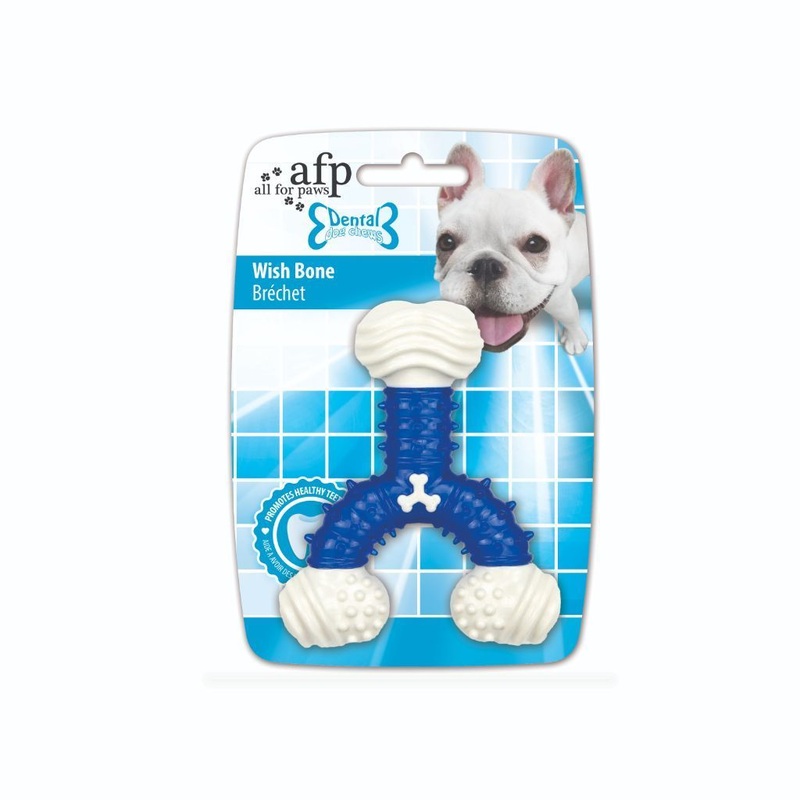 All For Paws Dental Chews Dental Wish Bone Dog Toy (3 Colours)