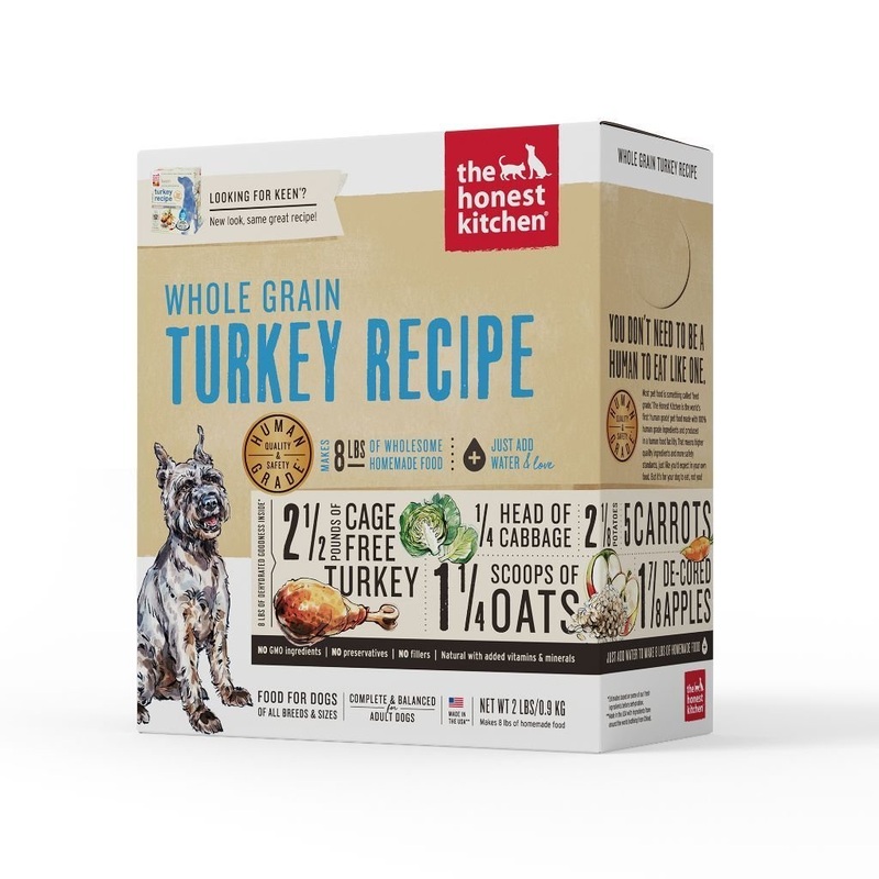 [FREE KONG TOY] The Honest Kitchen Whole-Grain Turkey Recipe Dehydrated Dog Food (2 Sizes)