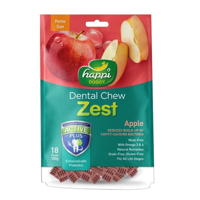 Happi Doggy Zest Apple Dog Dental Chews (2 Sizes)
