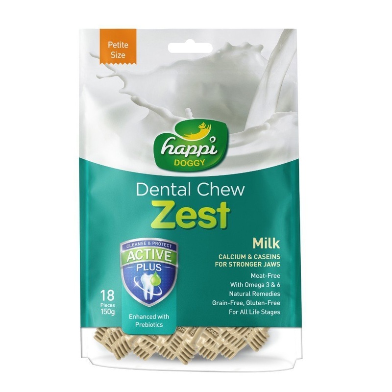 Happi Doggy Zest Milk Dog Dental Chews (2 Sizes)