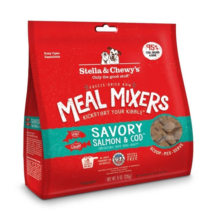 Stella & Chewy's Savory Salmon & Cod Meal Mixers Freeze-Dried Raw Dog Food Topper (2 Sizes)