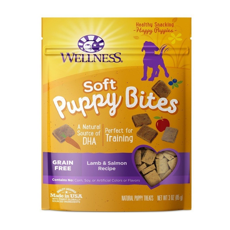 Wellness Puppy Bites Lamb & Salmon Grain-Free Soft Dog Treats, 85g