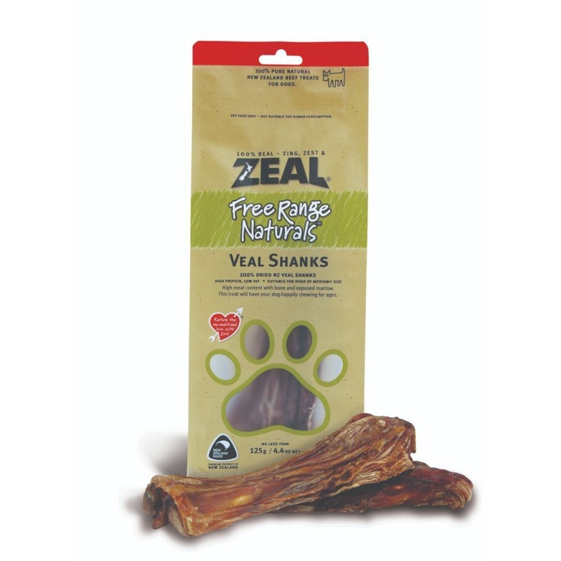 Zeal Free-Range Naturals Veal Shanks Air-Dried Dog Treats, 125g