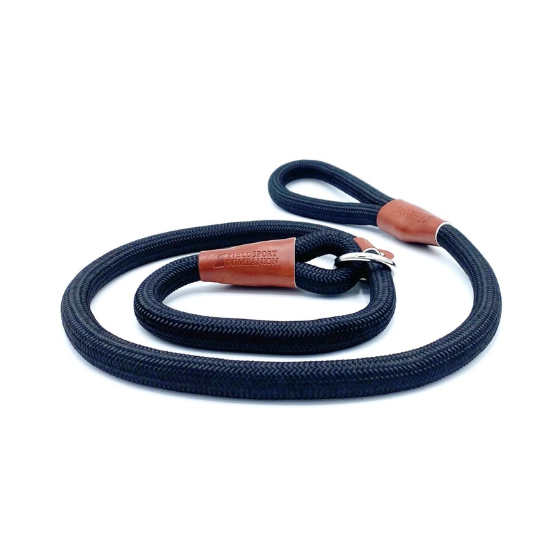 Black Nylon Slip Lead for Dogs - Large