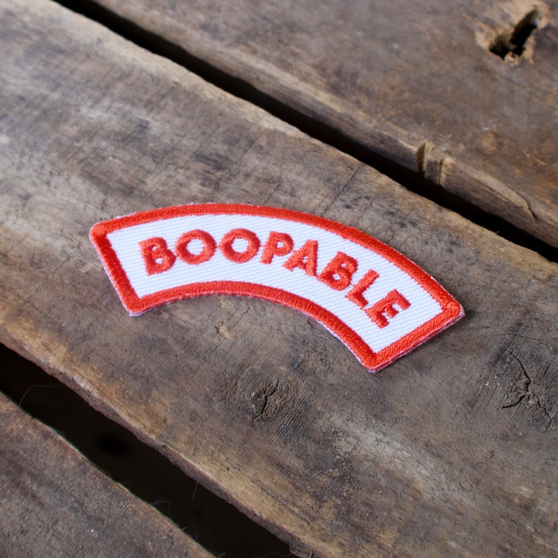 "Boopable" Iron-On Patch Dog Accessory