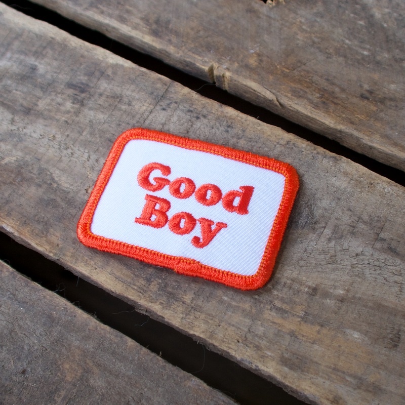 "Good Boy" Iron-On Patch Dog Accessory