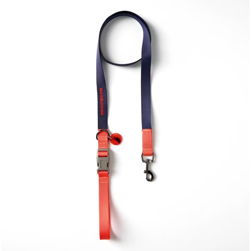 Colourful Sonia Dog Lead: Vermillion and Navy