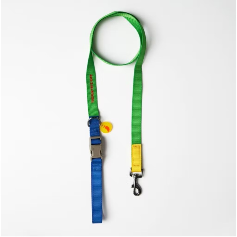 Colourful Sonia Dog Leash - Yellow and Lime Multicolour