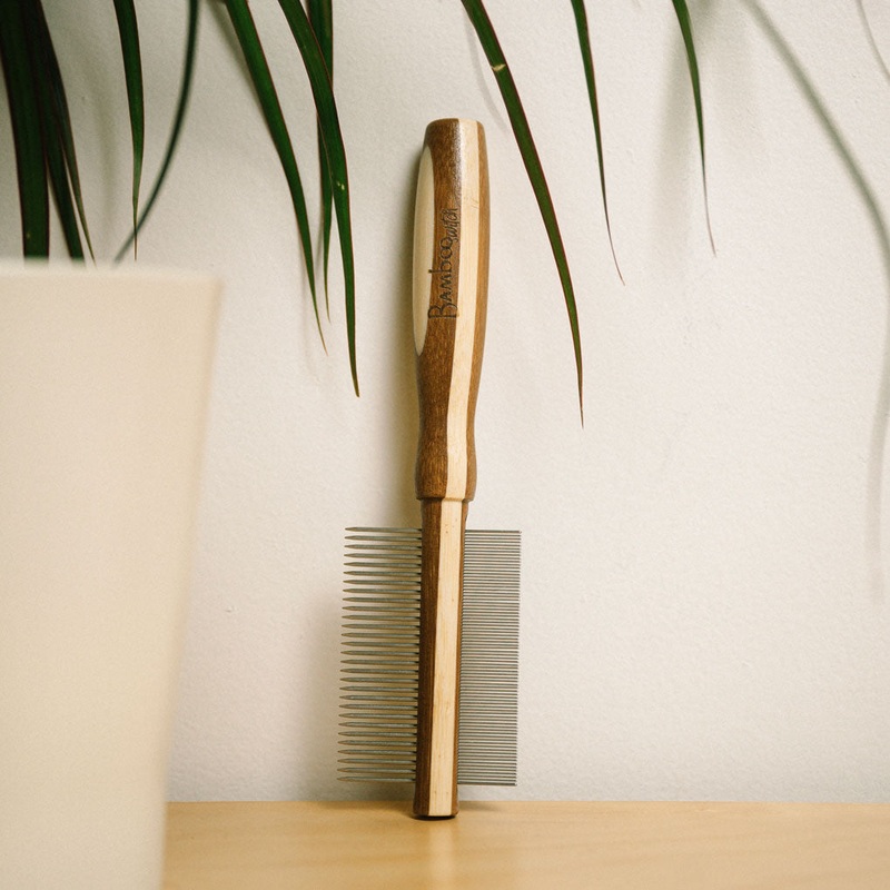 Double Sided Eco Bamboo Dog Comb