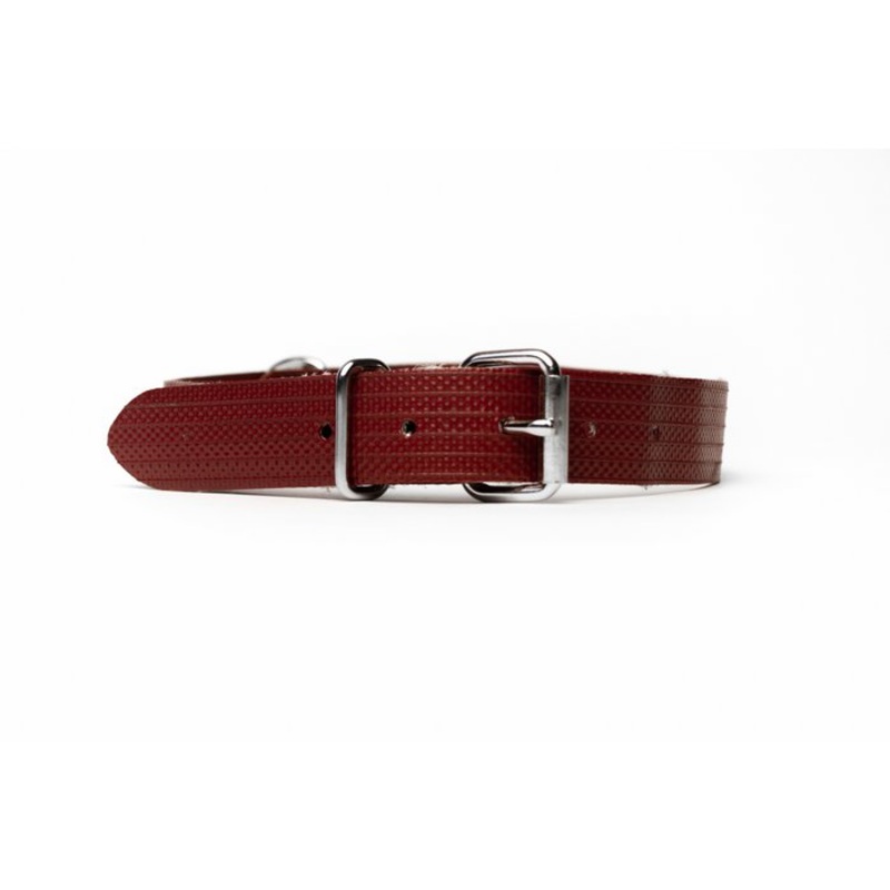 Upcycled Dog Collar - Firehose Red