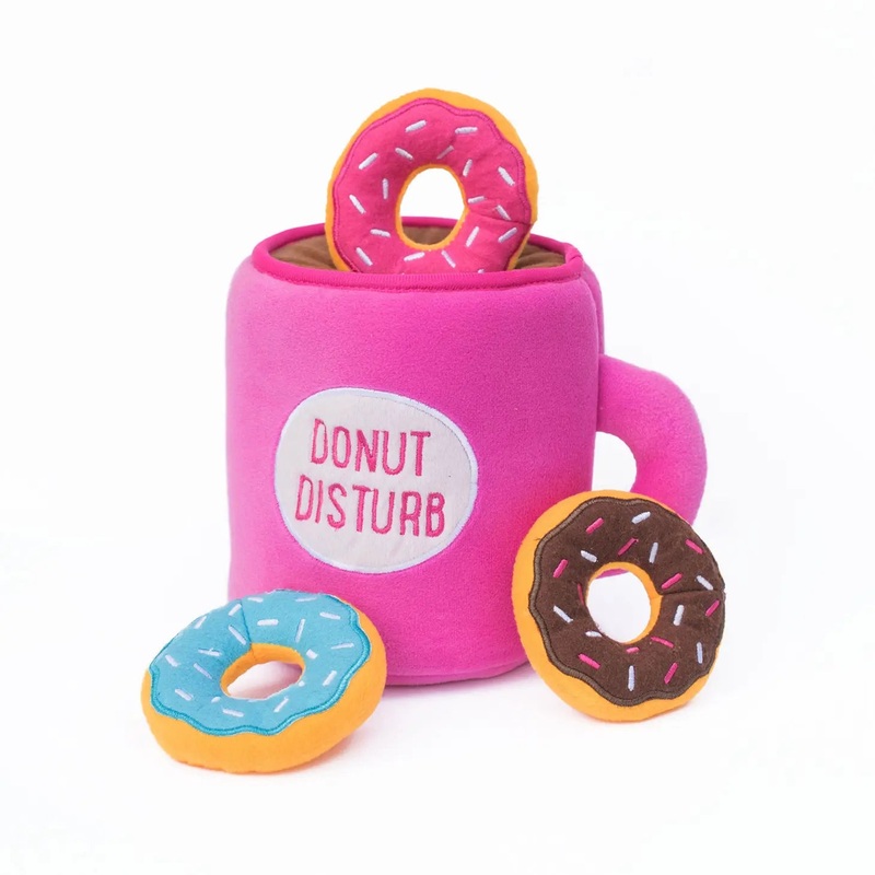 Coffee and Donutz Burrow, Soft Dog Toy