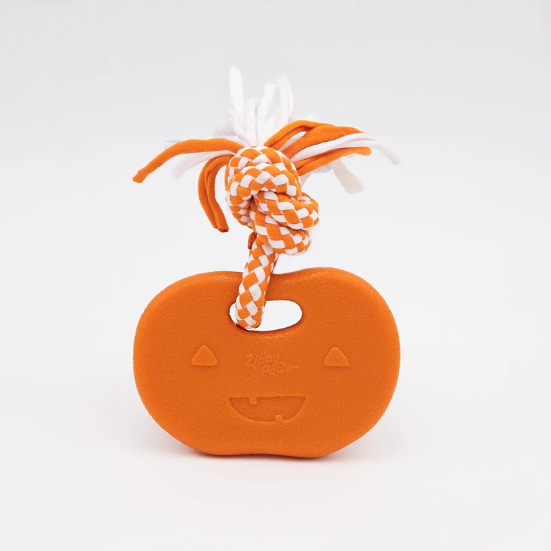 Halloween Zippytuff Teetherz Dog Chew Rope Toy - Pumpkin