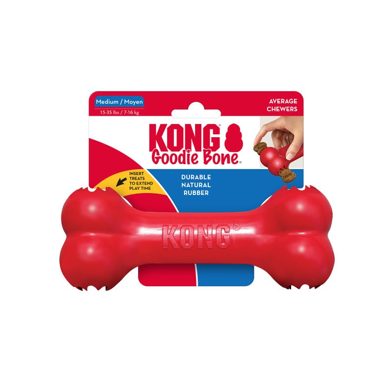 KONG Red Goodie Bone Natural Rubber Chew Toy