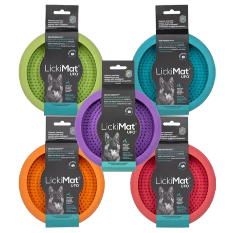 LickiMat UFO Suction Cups Lick Bowl and Slow Feeder for Dogs