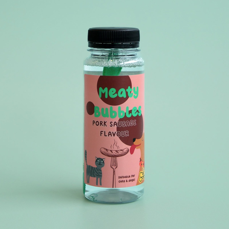 Meaty Bubbles Pork Sausage Flavoured Dog-Safe Bubbles