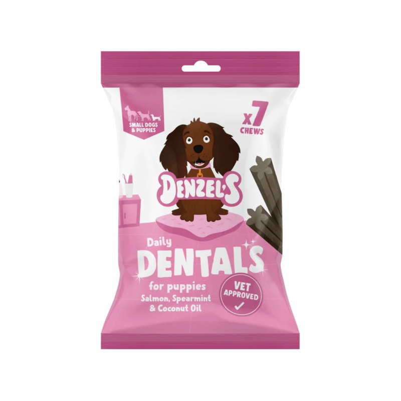 Salmon, Spearmint & Coconut Oil Daily Dentals for Small Dogs/Puppies