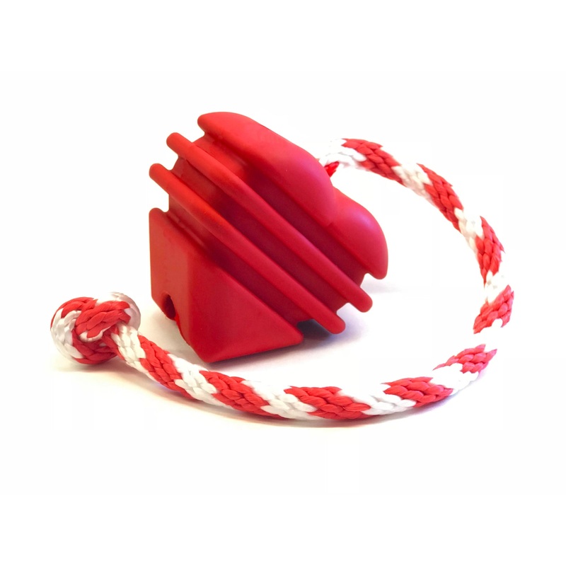 SodaPup Heart on a String Ultra Durable Rubber Rope Toy