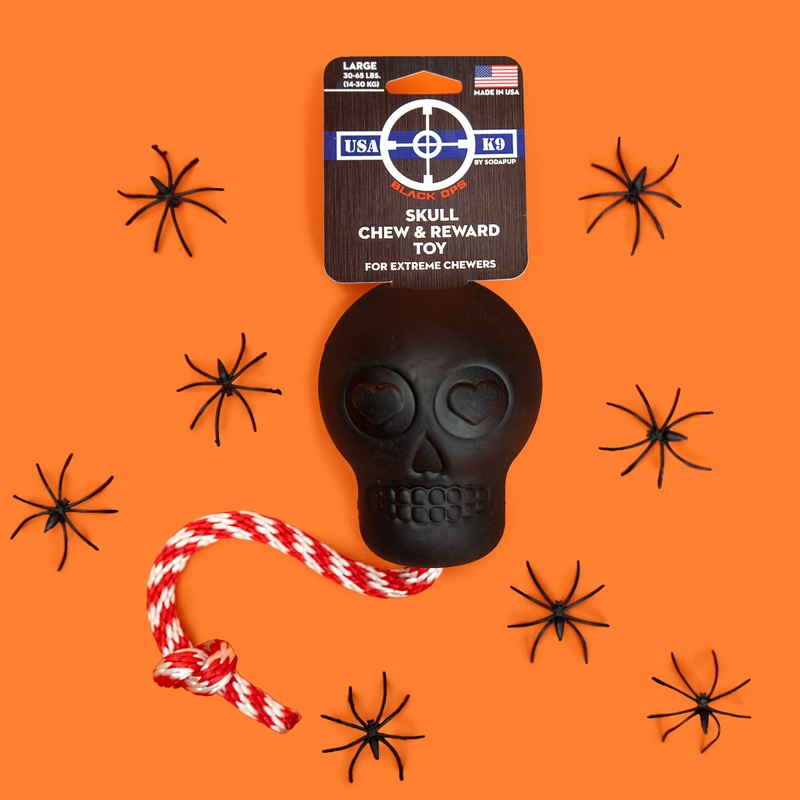 SodaPup USA-K9 Skull Rope Chew Toy