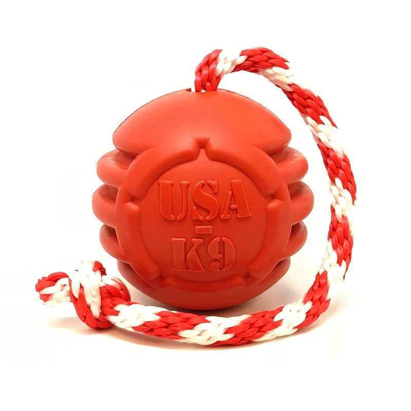 SodaPup USA-K9 Stars & Stripes, Durable Rubber Rope Toy