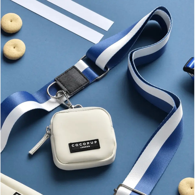 Dog Walking Bag Strap - Blue Stripe