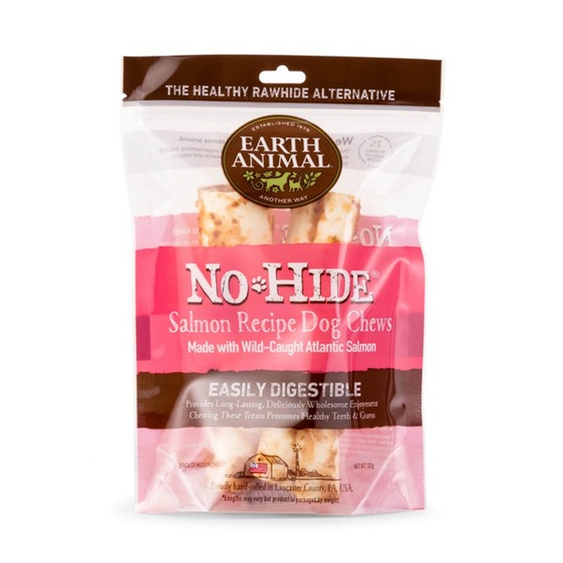 Earth Animal No Hide "The Salmon One" Chew for Dogs - 2 Pack