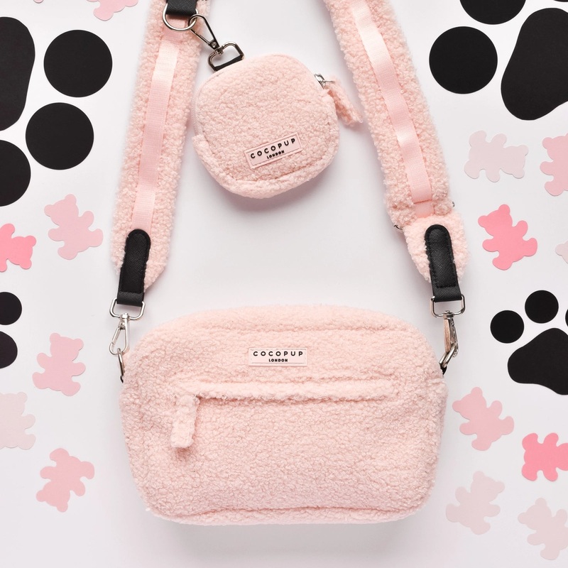 Fluffy Teddy Dog Walking Bag - 3 colours