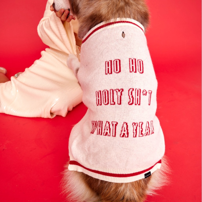Ho Ho Ho Christmas Dog Jumper - XL