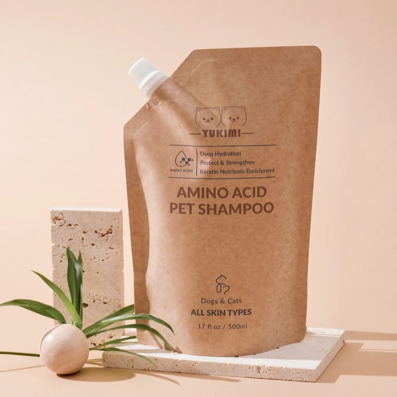 Pet Shampoo Amino Acid, Organic and Vegan, Refill Packet - 500ml