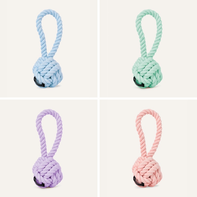 Rope Toy for Dogs - Pink / Mint / Lavender / Blue
