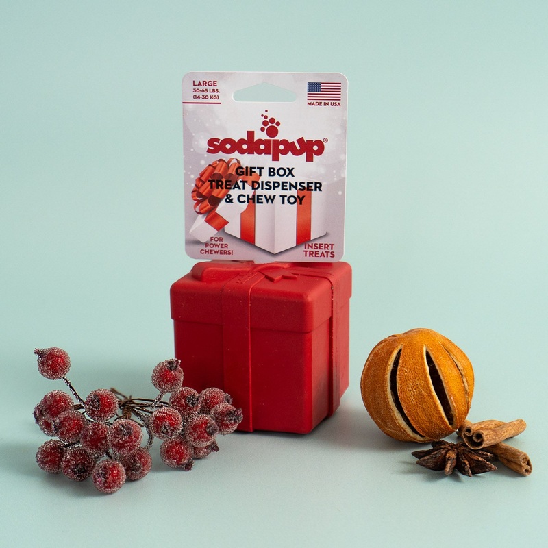 SodaPup Gift Box Treat Dispenser Chew Toy