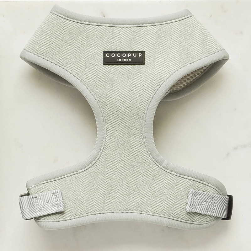 Tweed Dog Harness - Sage Green