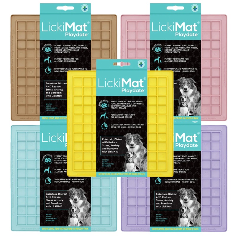 LickiMat Playdate Classic Enrichment Lick Mat for Dogs - 10 Colours
