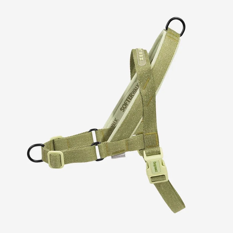 Zee.Dog Naturals Softer-Walk Dog Harness - Moss