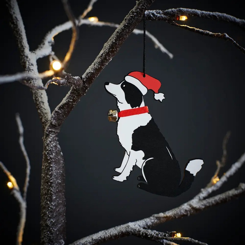 Christmas Tree Dog Decoration, Border Collie