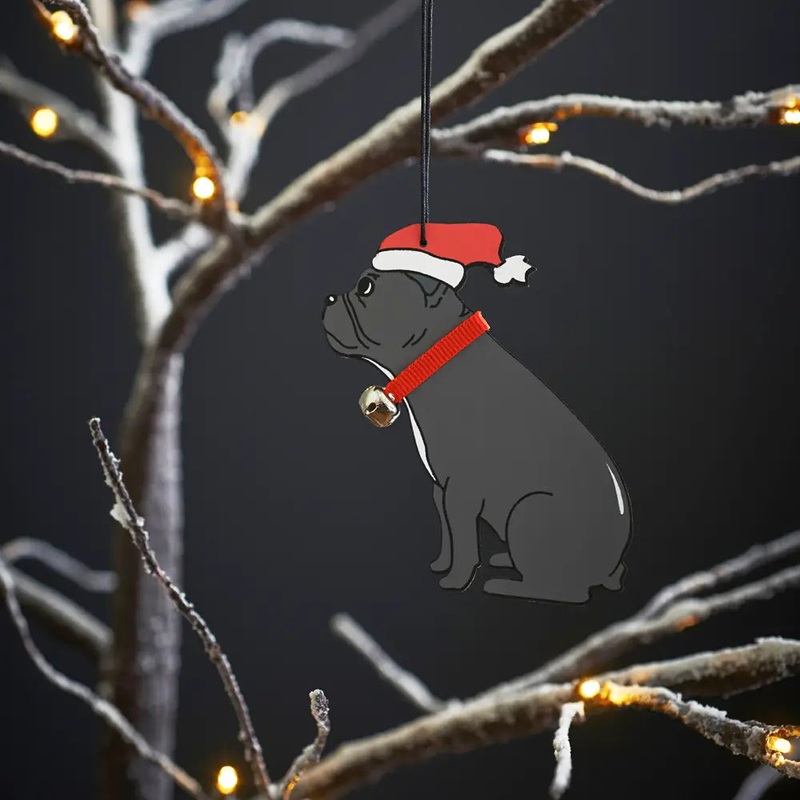 Christmas Tree Dog Decoration, French Bulldog