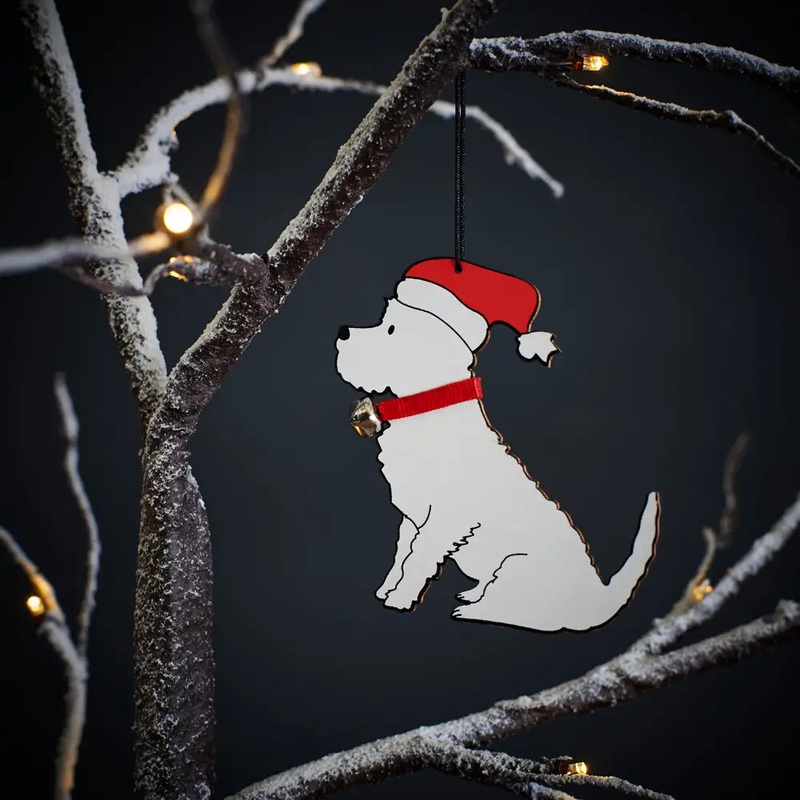 Christmas Tree Dog Decoration, Westie