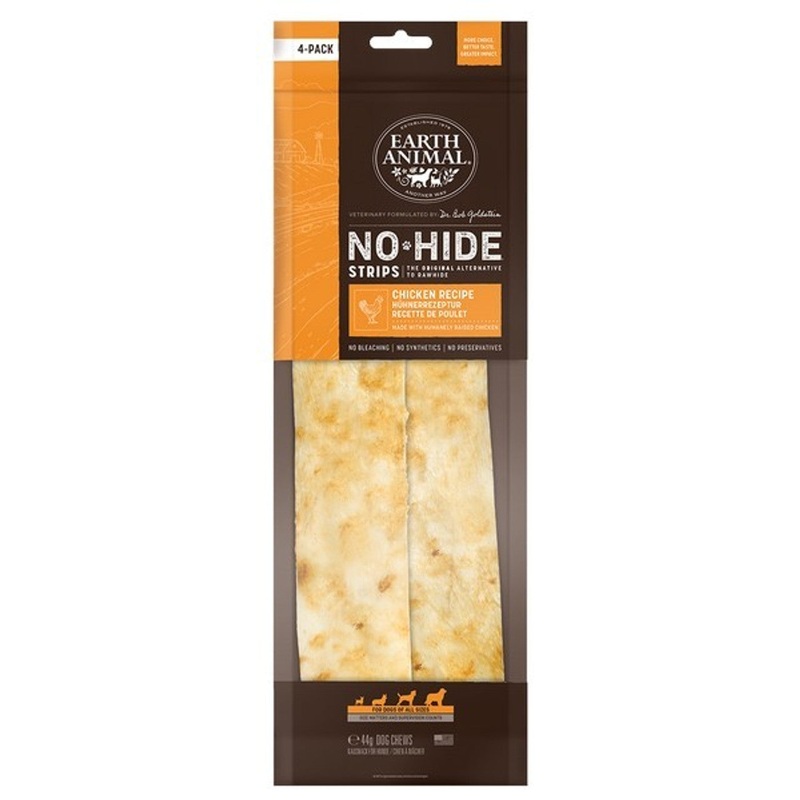 Earth Animal No Hide Strips Chew for Dogs - Chicken