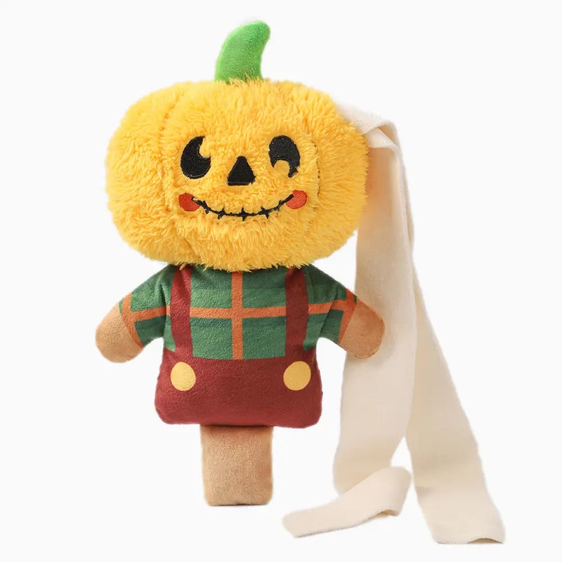 Halloween Scarecrow Plush Treat Dispenser Toy for Dogs