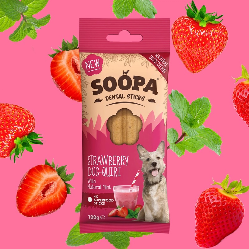 Limited Edition Soopa Strawberry Dog-Quiri Sticks