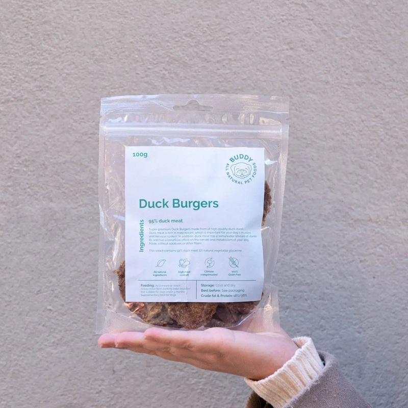 Meaty Duck Burger Treats for Dogs 100g