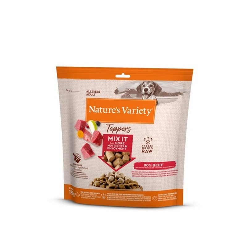 Natures Variety Freeze Dried Toppers Adult Beef - 120g
