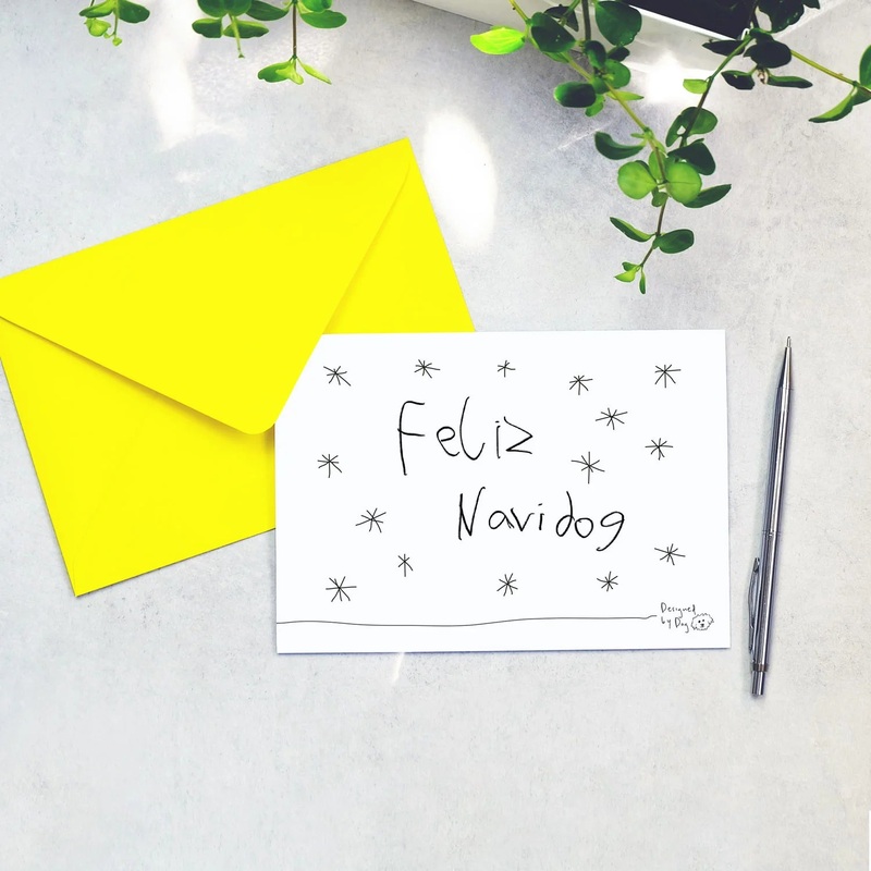 Paper Plane Feliz Navidog - Funny Christmas Card Designed By Dog