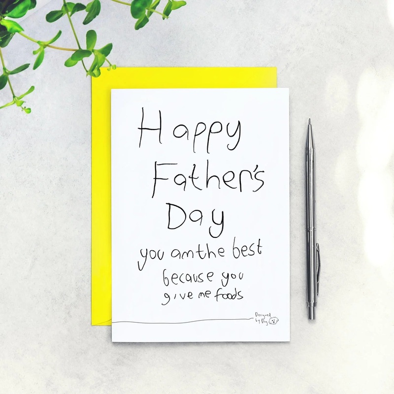 Paper Plane Happy Fathers Day - Funny Dog Card
