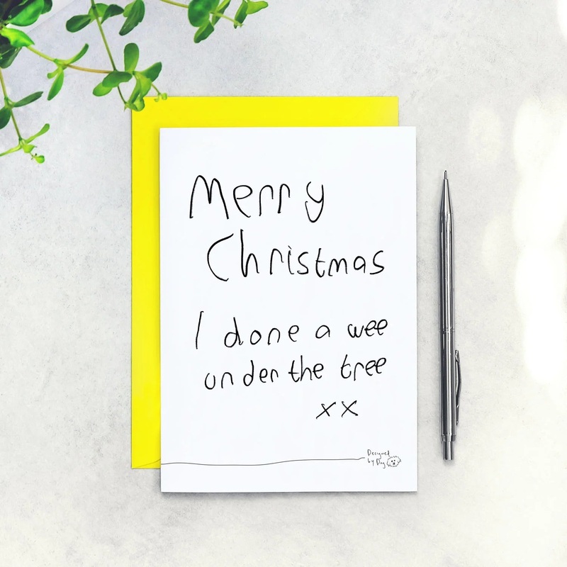 Paper Plane Merry Christmas - Funny Card Designed By Dog