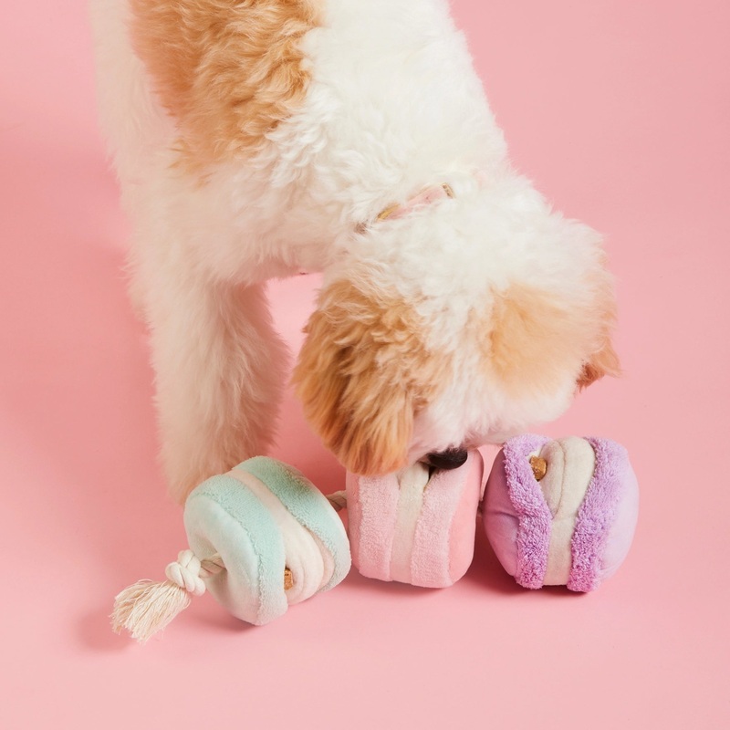 The Foggy Dog Macaroons Soft Snuffle Rope Toy for Dogs