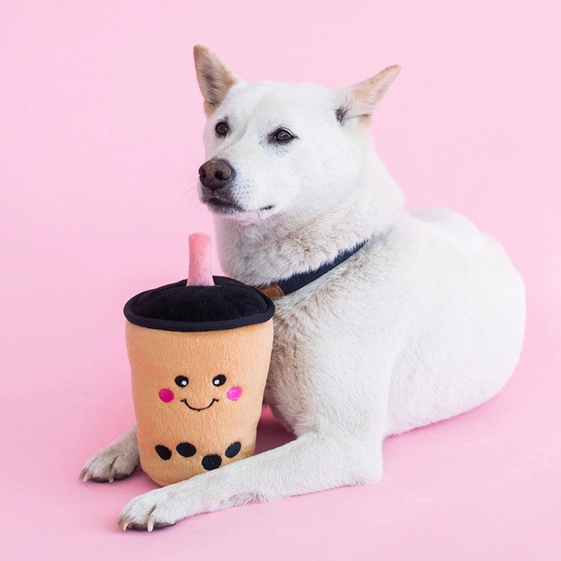Zippypaws Nomnomz Boba Milk Tea Squeaky Dog Toy
