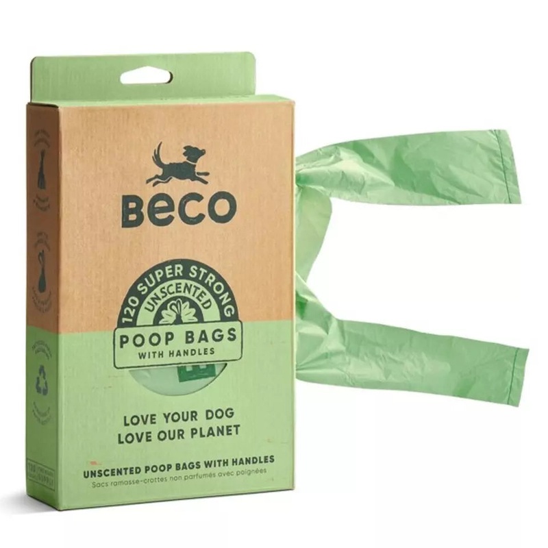 Beco Unscented Poop Bags with Handles - Big, Strong & Leak Proof
