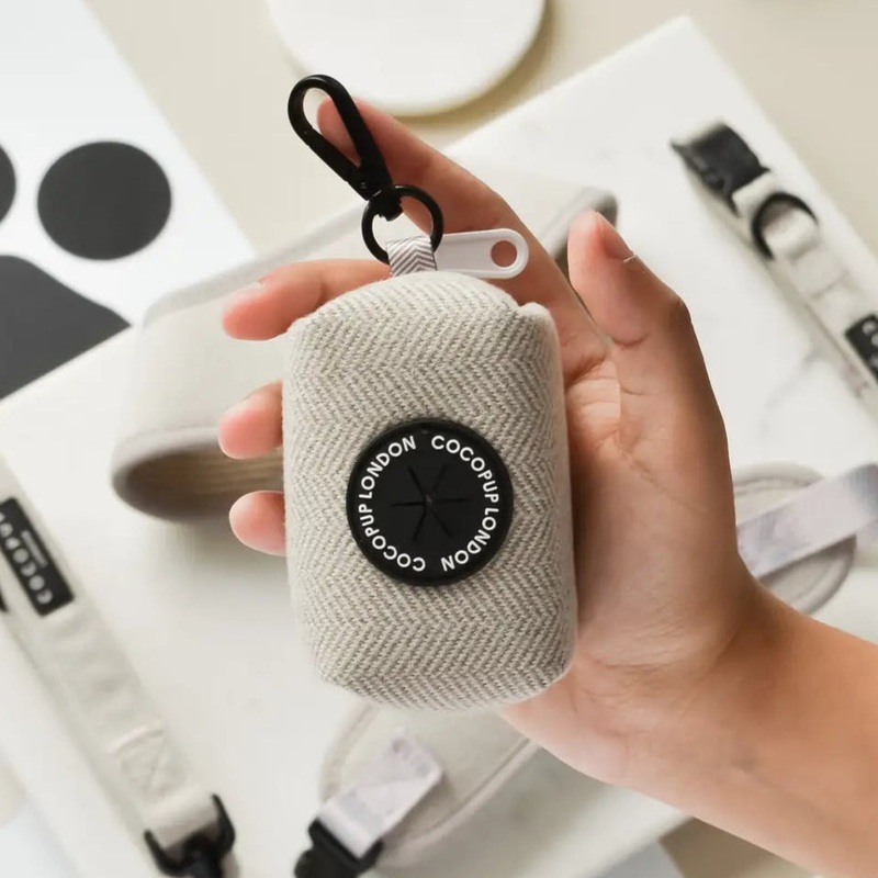 Cocopup London Brown Tweed Poop Bag Holder