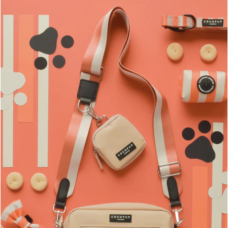 Cocopup London Dog Walking Bag Strap - Orange Stripe
